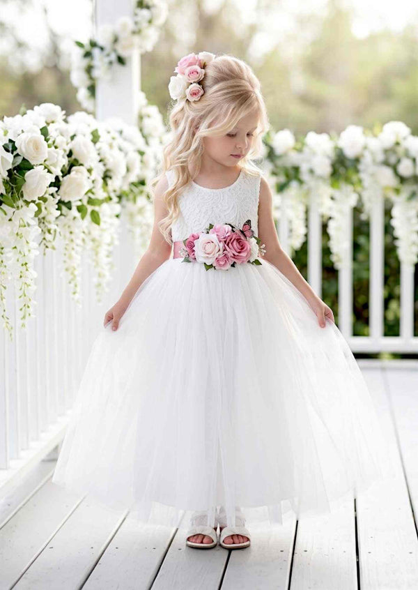 Classic White Flower Girl Dresses Classic White Flower Girl Dresses