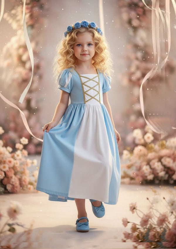 Cinderella Inspired Princess Costume Dress in Blue - 