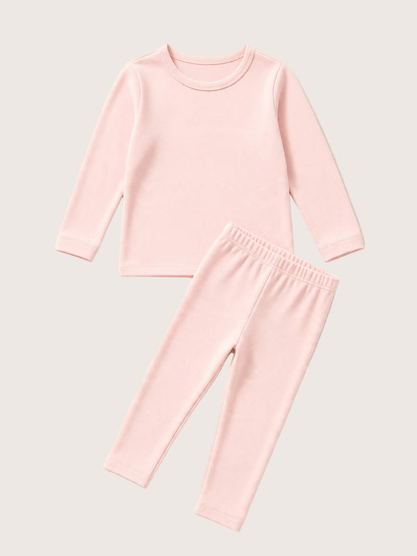 Comfy Cotton Girls Pajama Set in Pink