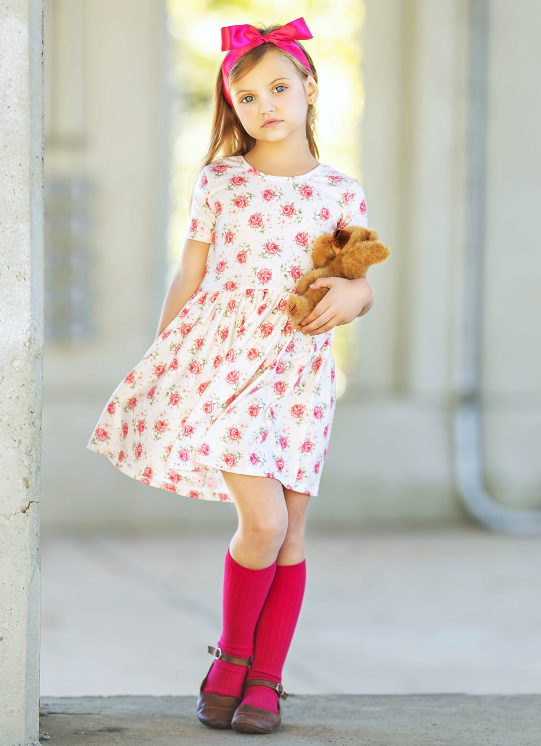 Charlotte Dress in Pink Rose