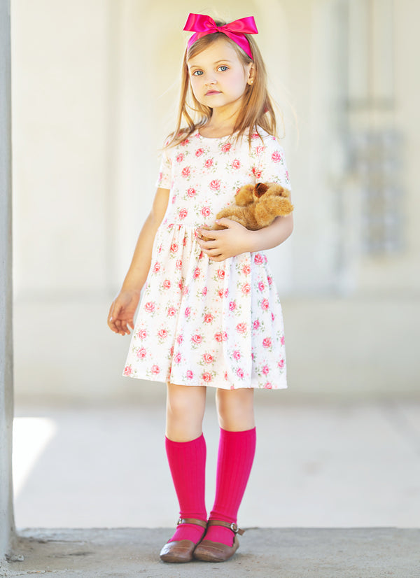 Charlotte Dress in Pink Rose