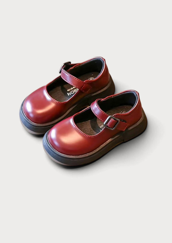 Cupcake Cutie Girls Mary Janes in Burgundy| Girls Flats