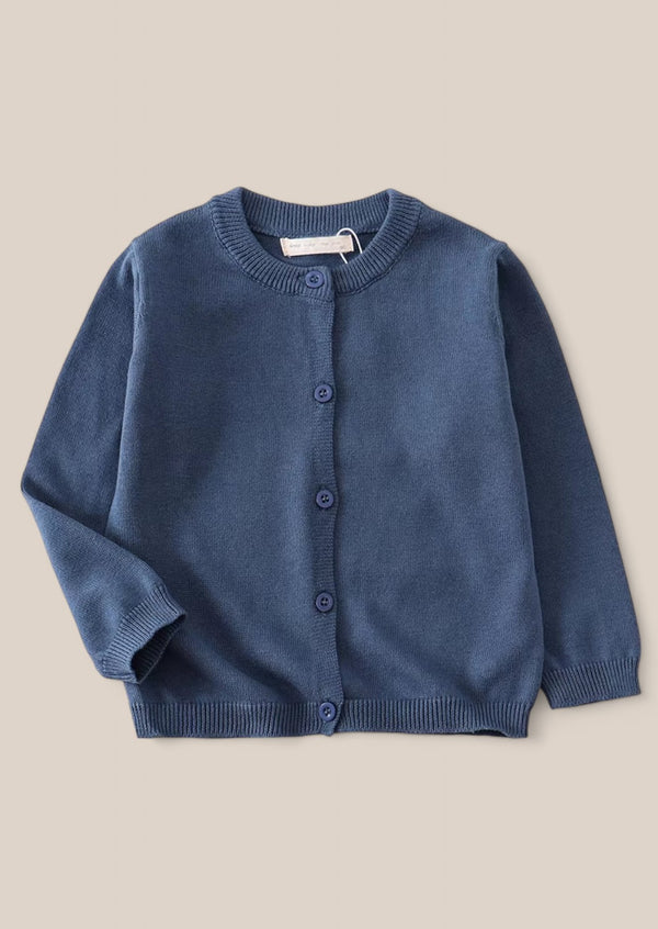 childs blue cardigan sweater