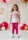 Disneyland Tee & Hot Pink Lame' Leggings