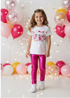 Disneyland Tee & Hot Pink Lame' Leggings