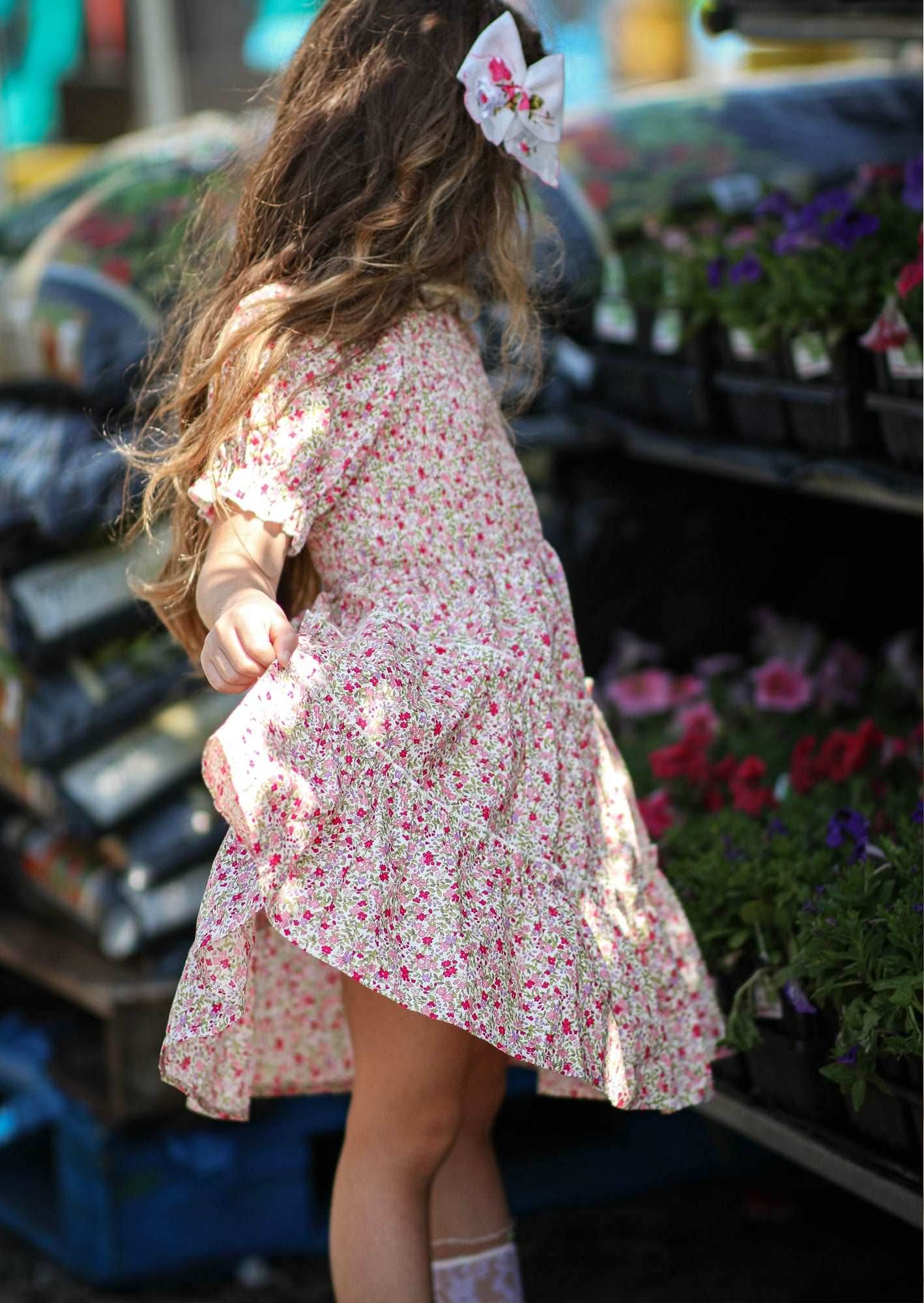 Ditsy Pink Floral Dress
