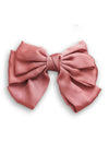 flower girl hair bows dusty rose on French Barrette Clip