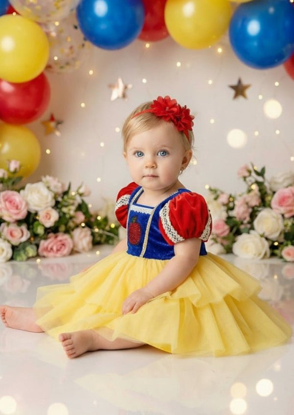 Enchanted Apple Princess 1st Birthday Dress - 