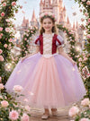 Enchanted Rose Garden Princess Gown – Pink, Lavender & Gold - 