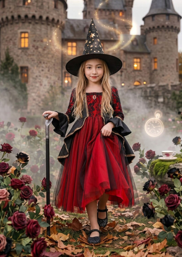 Enchanted Witch Princess Gown – Red & Black - 