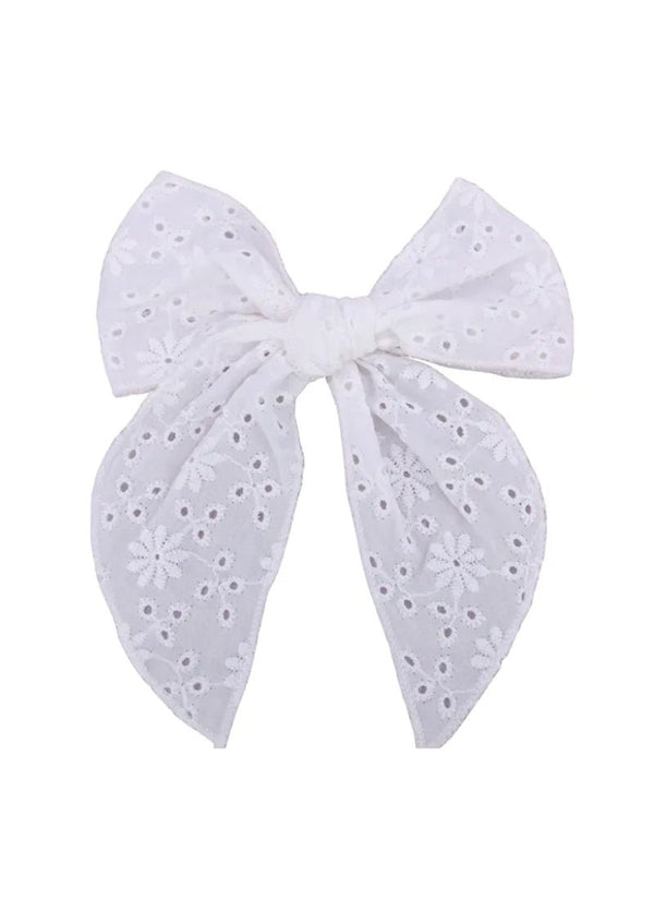 Eyelet Twirl Bow - 
