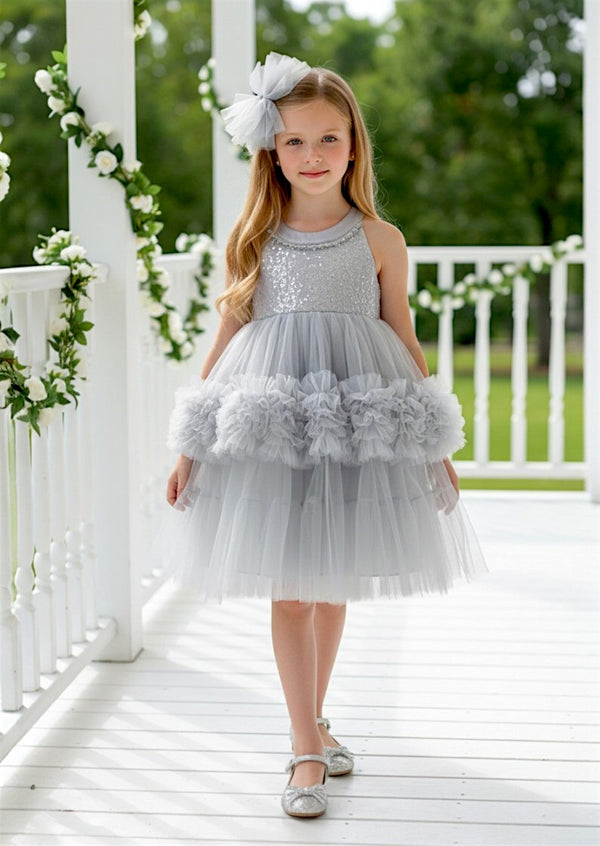 Faelia Dress in Gray - 