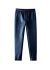 Faux Leather Trousers || Navy - 