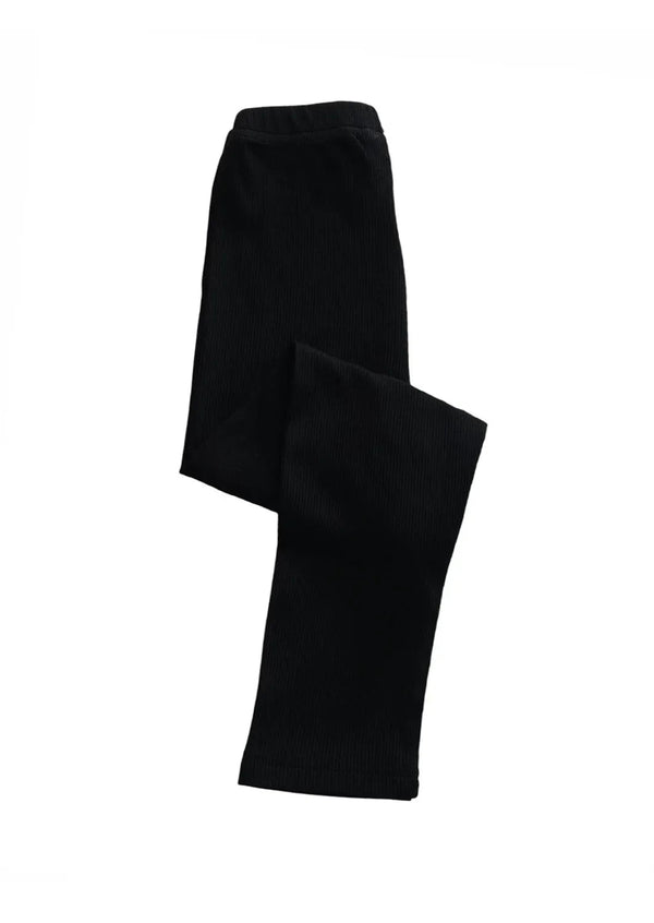 Fine Rib Deep Gray Trousers | Black - 
