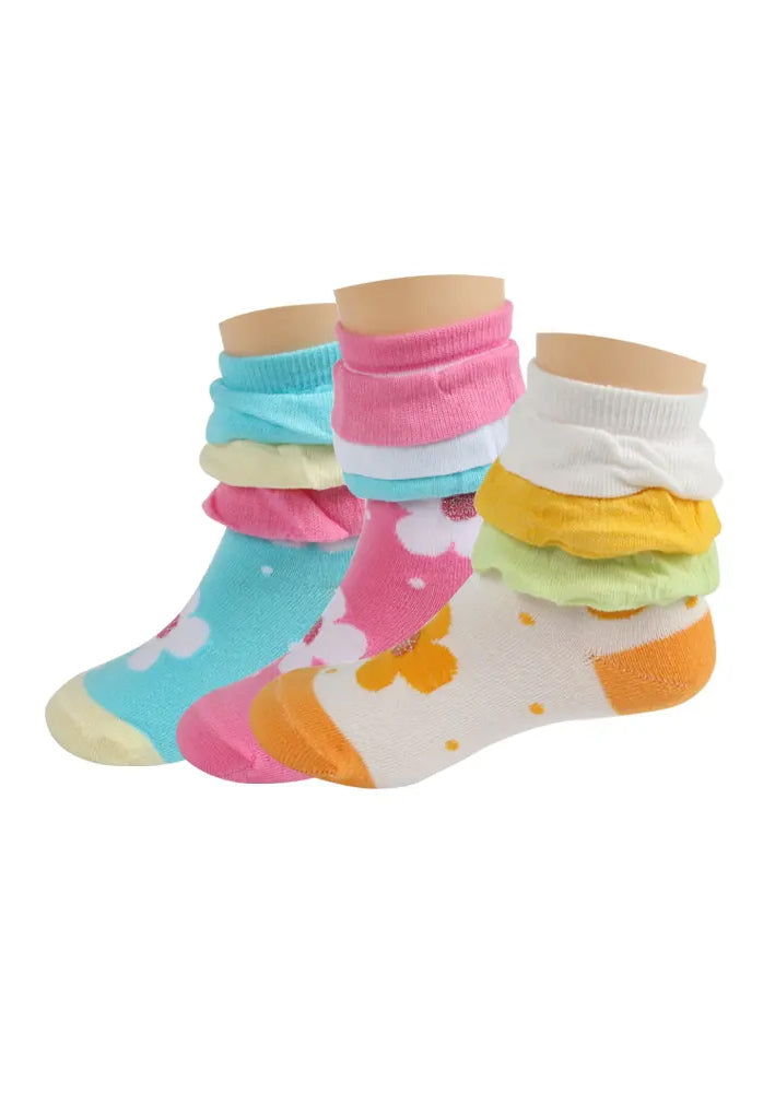 Give Me All the Flowers Girls Ankle Socks - Pink
