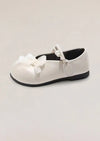 French Kiss Flower Girl Flats in Beige - 