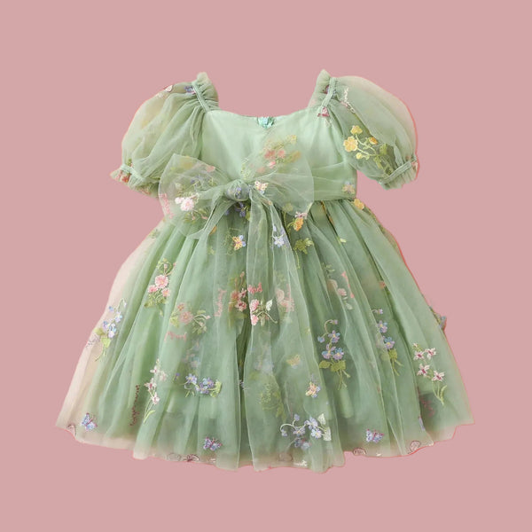 Garden Fairy Dress in Sage Green - 