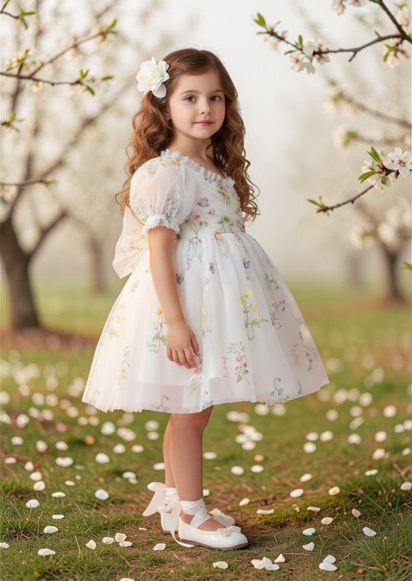 Garden Fairy Dress in White - 
