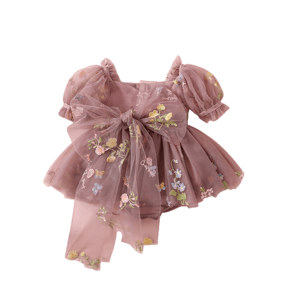 Garden Fairy Floral Romper Dusty Rose - 
