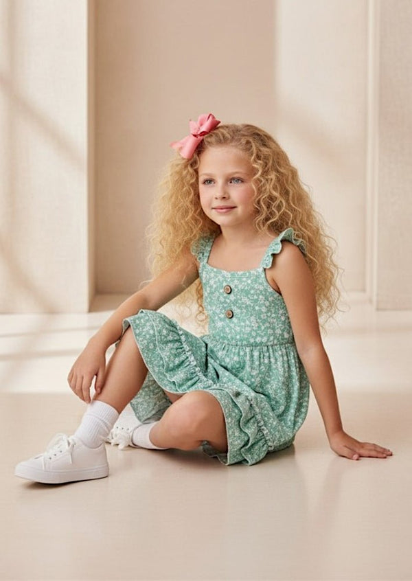 Garden Twirl Dress in Green - 