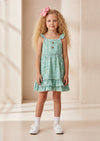 Garden Twirl Dress in Green - 