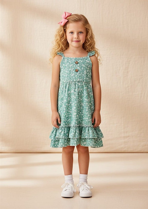 Garden Twirl Dress in Green - 