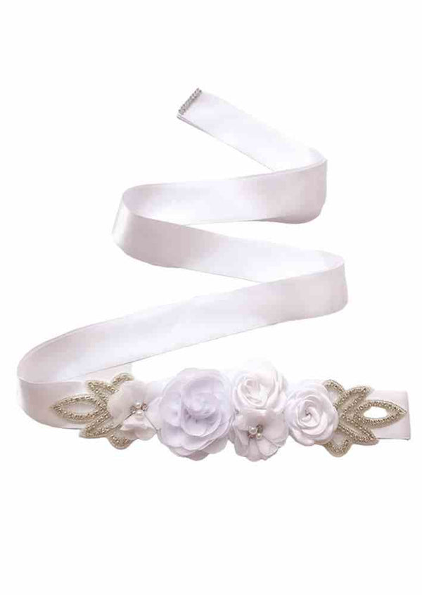 Gianna Lace Flower Girl Dress in White (Clearance) - 