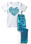 Girl Power Tee Bright Blue - 