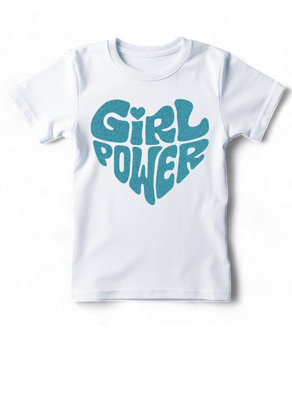 Girl Power Tee Bright Blue - 
