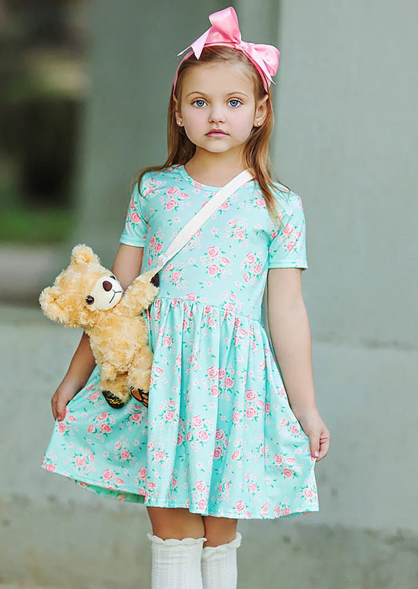 Girls Teddy Bear Tote Shoulder Bag - 
