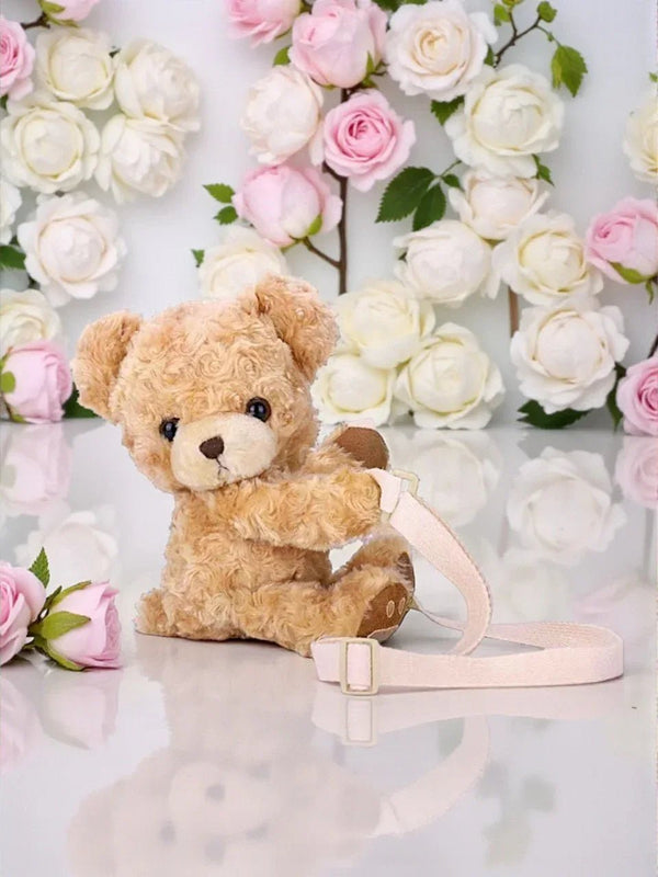 Girls Teddy Bear Tote Shoulder Bag - 
