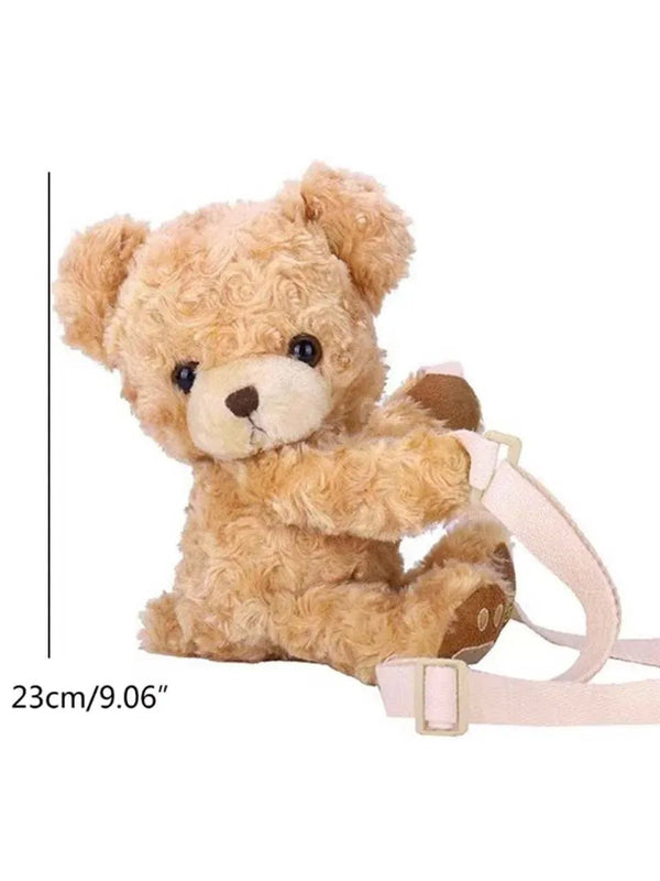 Girls Teddy Bear Tote Shoulder Bag - 