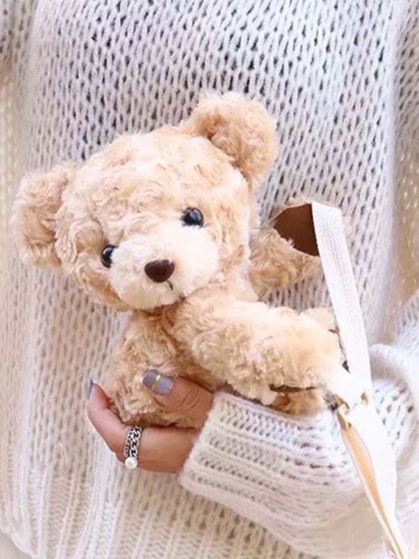 Girls Teddy Bear Tote Shoulder Bag - 