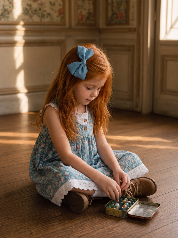 Blue Floral Girls Dress | Girls Fall Dresses
