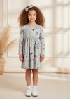 Gray Storybook Print Dress - 