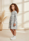 Gray Storybook Print Dress - 