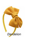 Girls Gold Textured Headband Hairl Bow