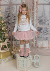 Girls Christmas Pullover and Petti skirt