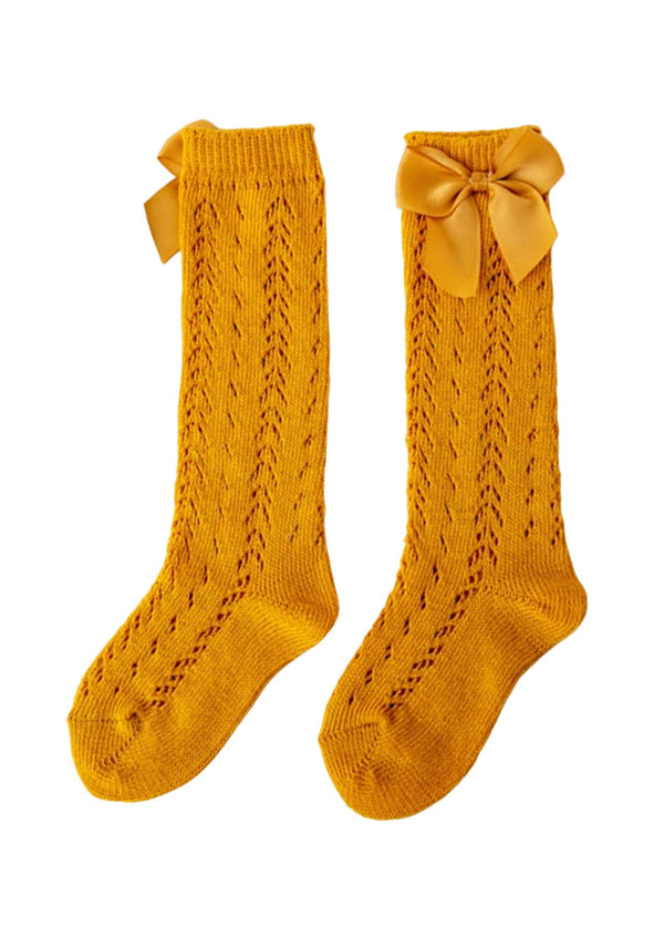 toddler girl knee socks gold