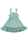 Sweet Green Print Twirl Dress