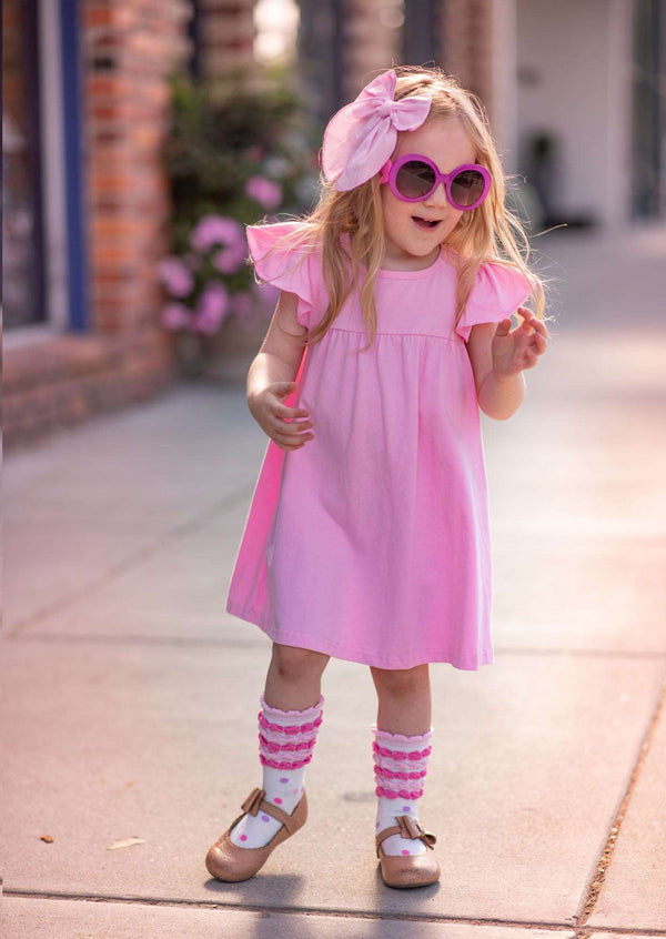 girls pink twirl dress