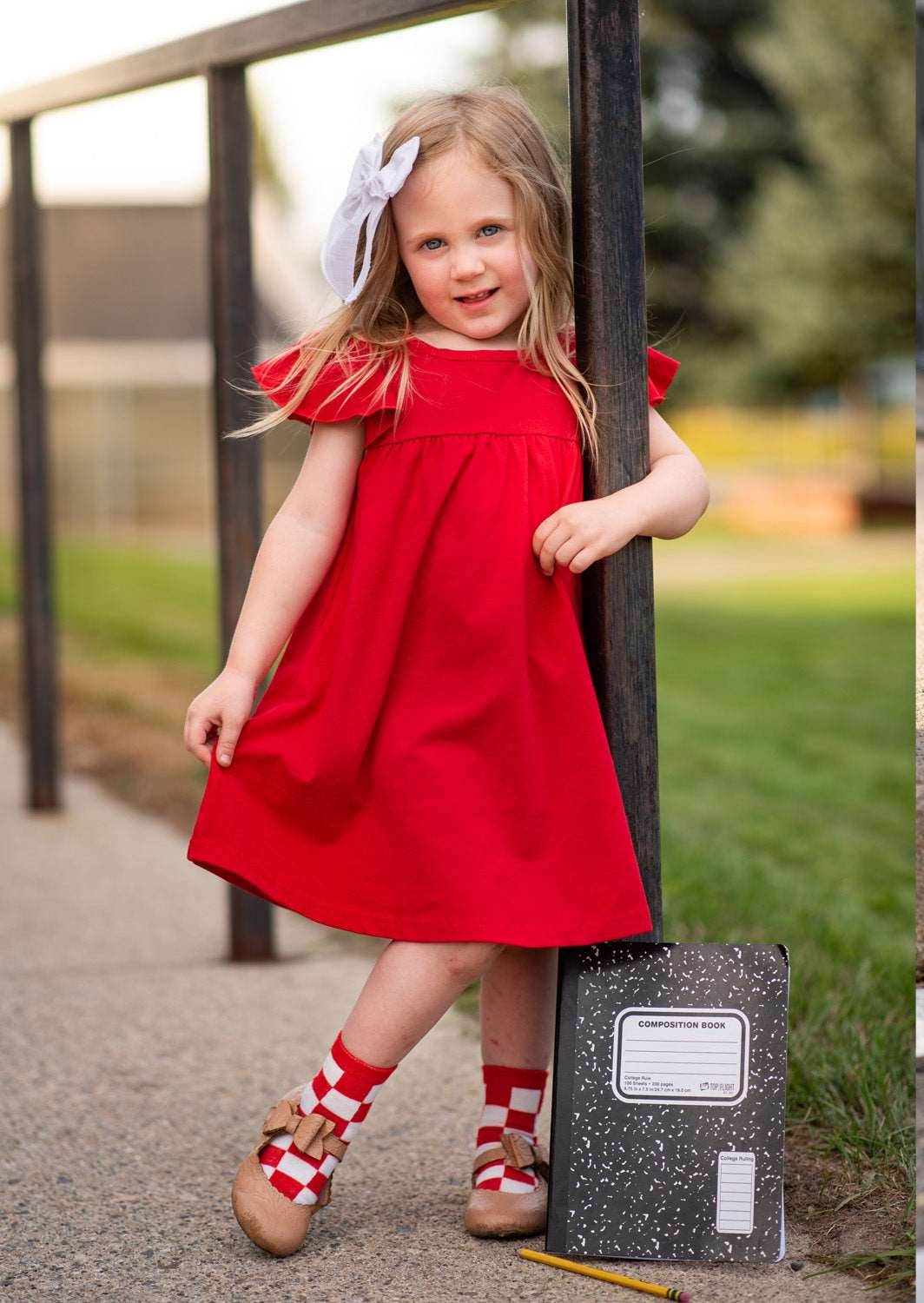 Girls Casual Dress in Red