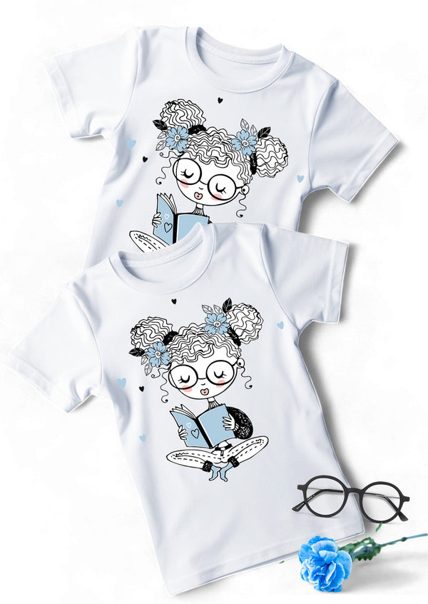 I like to Read Tee in Blue - 