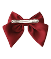 Ivory Satin Flower Girl Hair Bow - 