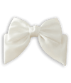 Ivory Satin Flower Girl Hair Bow - 