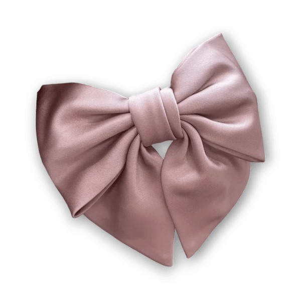 Ivory Satin Flower Girl Hair Bow - 