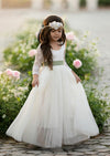 ivory tulle flower girl dress for toddler