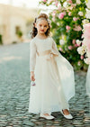 rustic vintage ivory flower girl dresses for toddlers