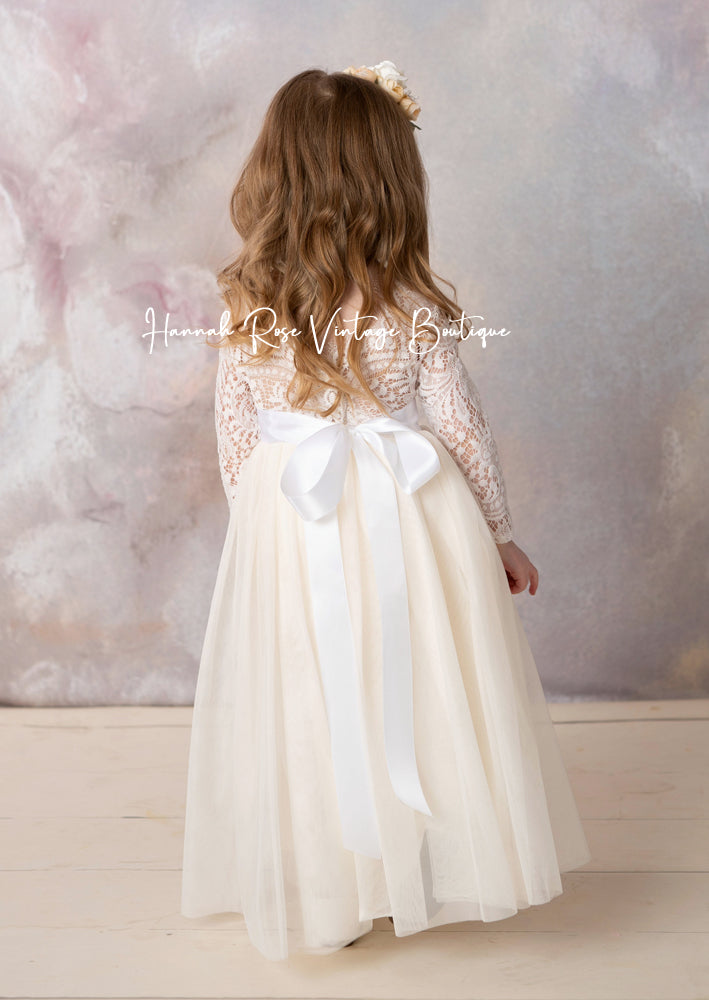 ivory toddler flower girl dress