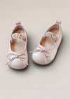 Juliette Flower Girl Ballet Flats in Pale Pink - 